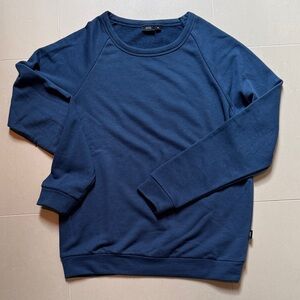 ONIA Men's Deep Blue TERRY CREWNECK SWEATER